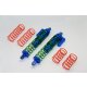 ALUMINIUM FRONT/REAR ADJUSTABLE SPRING  SHOCKS - 1PR green