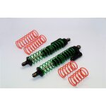 ALUMINIUM FRONT/REAR ADJUSTABLE SPRING  SHOCKS - 1PR green
