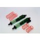 ALUMINIUM FRONT/REAR ADJUSTABLE SPRING  SHOCKS - 1PR green