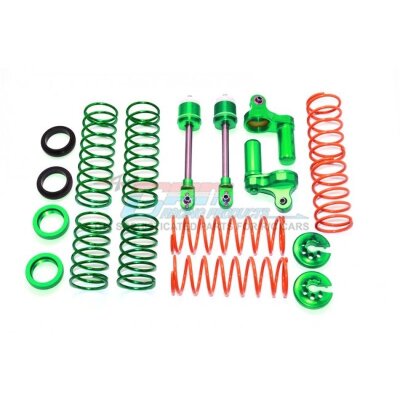ALUMINIUM FRONT/REAR L-SHAPE DAMPER COMPONENTS - 1SET green