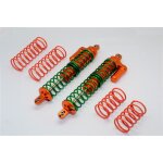 ALUMINIUM FRONT/REAR ADJUSTABLE SPRING  SHOCKS - 1PR green