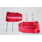 ALUMINIUM CENTRE SKID PLATE - 2PCS SET red
