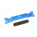 ALUMINUM BATTERY HOLD-DOWN -2PC SET blue