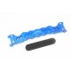 ALUMINUM BATTERY HOLD-DOWN -2PC SET blue