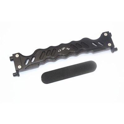 ALUMINUM BATTERY HOLD-DOWN -2PC SET black