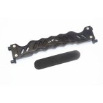 ALUMINUM BATTERY HOLD-DOWN -2PC SET black