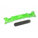 ALUMINUM BATTERY HOLD-DOWN -2PC SET green