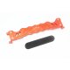 ALUMINUM BATTERY HOLD-DOWN -2PC SET orange
