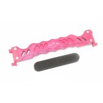 ALUMINUM BATTERY HOLD-DOWN -2PC SET red