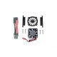 ALUMINUM MOTOR HEATSINK WITH COOLING FAN -9PC SET black