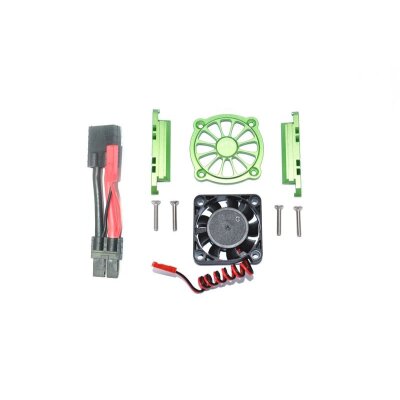 ALUMINUM MOTOR HEATSINK WITH COOLING FAN -9PC SET green