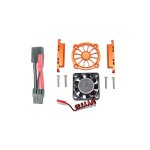 ALUMINUM MOTOR HEATSINK WITH COOLING FAN -9PC SET orange