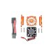 ALUMINUM MOTOR HEATSINK WITH COOLING FAN -9PC SET orange
