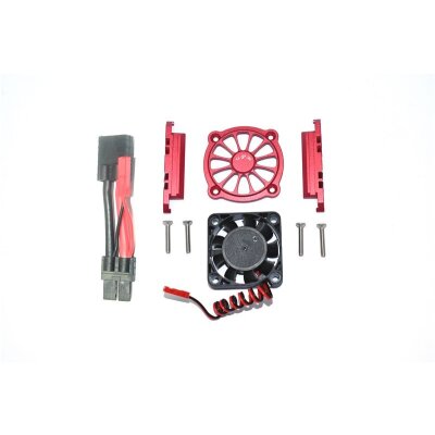 ALUMINUM MOTOR HEATSINK WITH COOLING FAN -9PC SET red