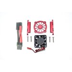 ALUMINUM MOTOR HEATSINK WITH COOLING FAN -9PC SET red
