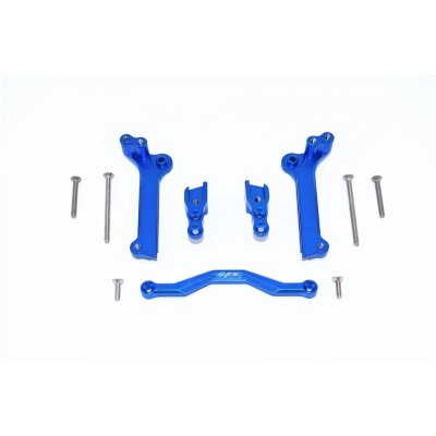 ALUMINUM FRONT SHOCK MOUNT -11PC SET blue