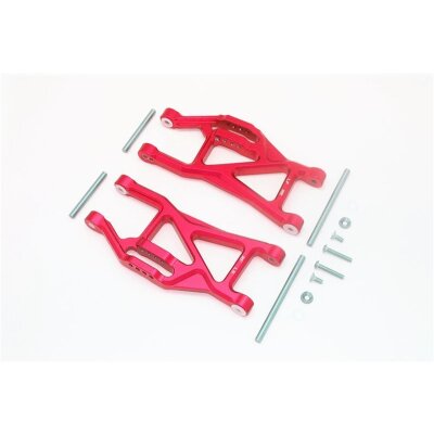 ALUMINIUM FRONT / REAR LOWER ARMS -14PC SET red