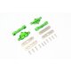 ALUMINUM FRONT+REAR LOWER ARM TIE BAR MOUNT -18PC SET green