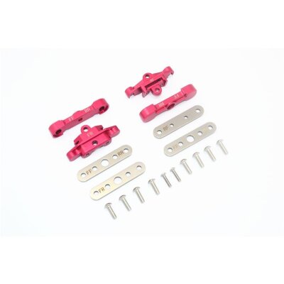 ALUMINUM FRONT+REAR LOWER ARM TIE BAR MOUNT -18PC SET red