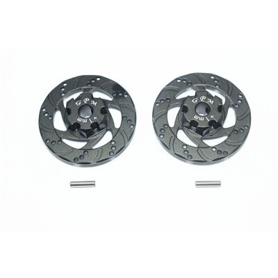 ALUMINUM +1MM HEX WITH BRAKE DISK-4PC SET black