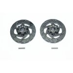 ALUMINUM +1MM HEX WITH BRAKE DISK-4PC SET black