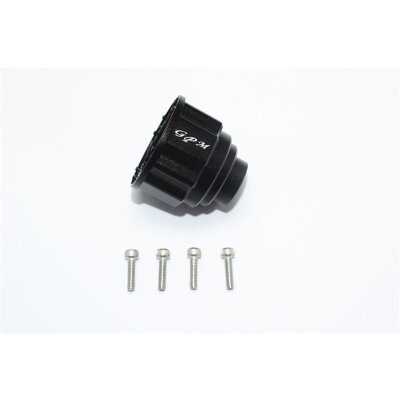 ALUMINUM FRONT/CENTER DIFF CASE-5PC SET black