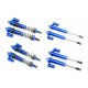 ALUMINUM FRONT+REAR L-SHAPE PIGGY BACK DAMPER -8PC SET blue