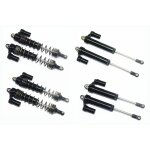 ALUMINUM FRONT+REAR L-SHAPE PIGGY BACK DAMPER -8PC SET black