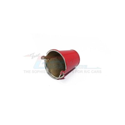 SCALE ACCESSORIES: METAL WATER BUCKET FOR CRAWLERS -1PC red