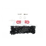 SCALE ACCESSORIES: METAL TOWING RINGS W/CHAIN CRAWLERS -7PCS