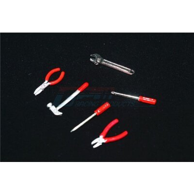 SCALE ACCESSORIES FOR CRAWLERS: METAL TOOLS -6PC SET