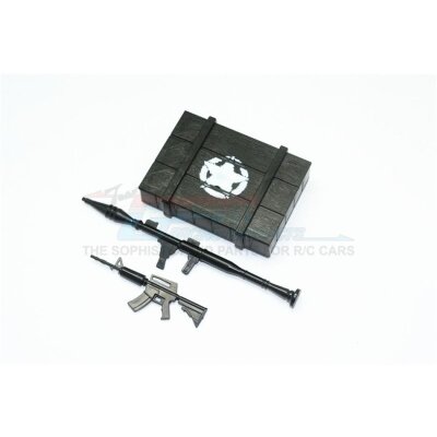 SCALE ACCESSORIES: WEAPON BOX+WEAPON FOR CRAWLERS (A) -3PCS