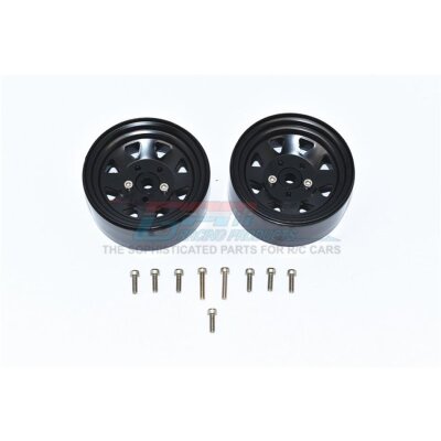 ALUMINUM WHEEL 1.9 FOR CRAWLERS -15PC SET black