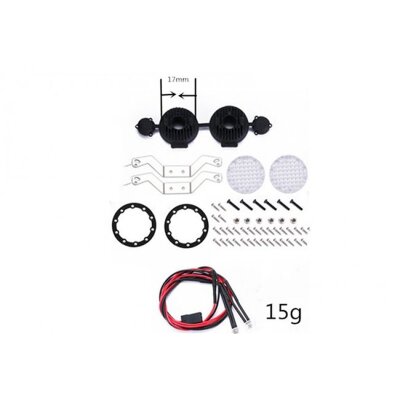 SCALE ACCESSORIES: RC CAR BUMPER SPOTLIGHT CRAWLERS53PC  SET