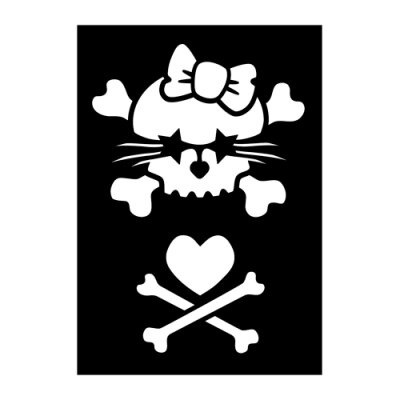 Airbrush Schablone KILL KITTY