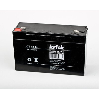 Bleiakku 6V / 12Ah