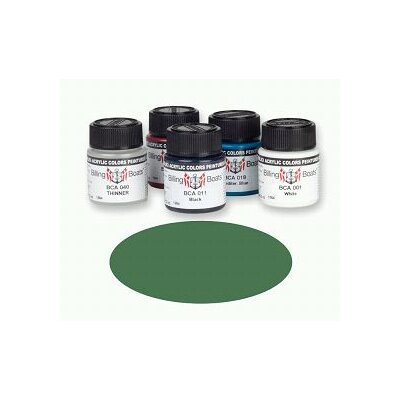 Matt mittelgrün 22 ml   Billing Boats Acryl Farben