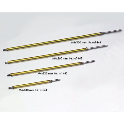 Stevenrohr/ 90+Welle M4x130 mm