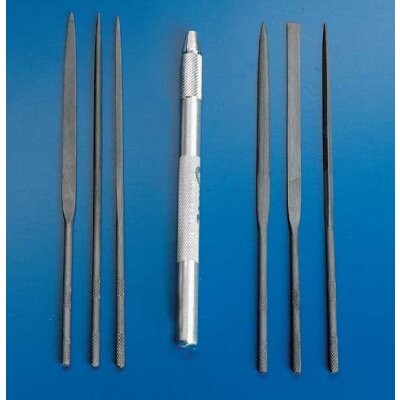 Nadelfeilen sort.mit Griff (6Stk)