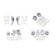 ALU ft+rr C HUB rr GEAR BOX MOUNTS ft+rr Knkl ARMS -104PCS