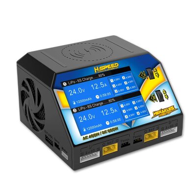 HSPEED Herakles NEO V2.0 Dual-Ladegerät AC400W / DC600W H-SPEED LiPo, LiHV, LiFe, LiIon 1-6s, NiMH/NiCd 1-16s