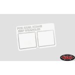 Mirror Decals for Axial 1/10 SCX10 III Jeep JLU Wrangler