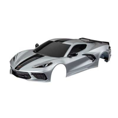 Karo Chevy Corvette Stingray silber lackiert inkl Aufkleber