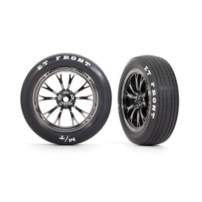 Reifen auf Felge montiert schwarz chrom vorn (2)