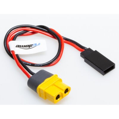 Ladekabel XT60 Buchse zu Futaba / Empfﾊngerakku Stecker  20cm 20AWG