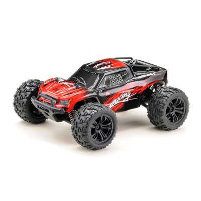 1:14 Green Power Elektro Modellauto High Speed Monster Truck "RACING" schwarz/rot 4WD RTR