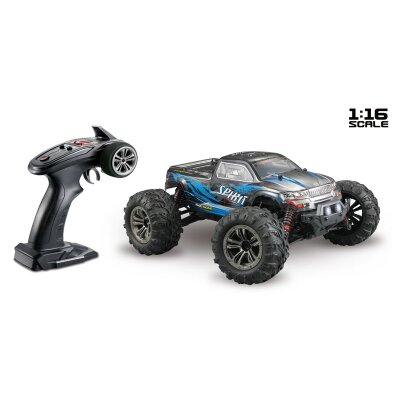 Absima 1:16 Green Power Elektro Modellauto High Speed Monster Truck "SPIRIT" schwarz/blau 4WD RTR