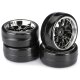 Räderset Drift LP " Wabe / Profil B" schwarz/chrom 1:10 (4 St.)