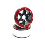 Beadlock Wheels SIXSTAR schwarz/rot 1.9 (2 St.) ohne Radnabe
