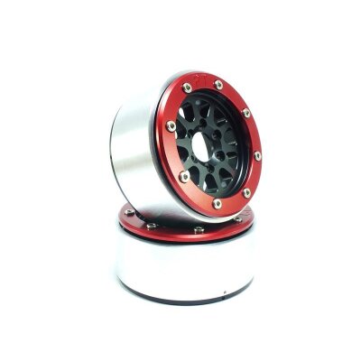 Beadlock Wheels GEAR schwarz/rot 1.9 (2 St.) ohne Radnabe